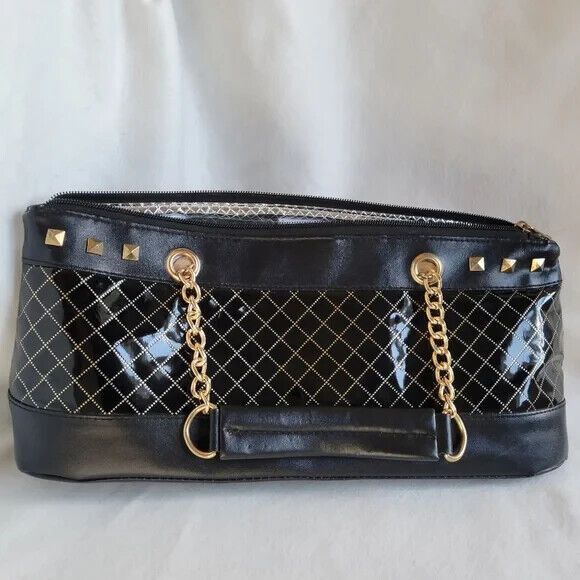 Wild Eye Wine Bottle or Lunch Insulated Cooler Bag Gold Studded Freezer Handbag - Picture 1 of 7